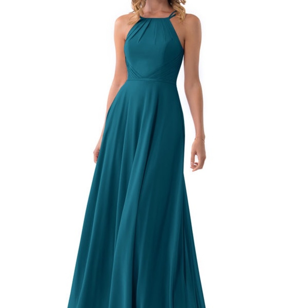 Azazie brand Melinda style ink blue dress. Size A14. New with Tags. - Picture 2 of 6